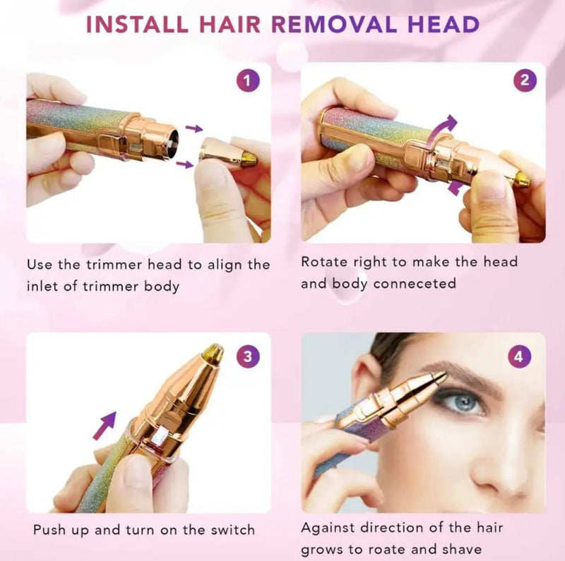 2 - in - 1 Eyebrow & Facial Hair Trimmer - Gul E Nayab
