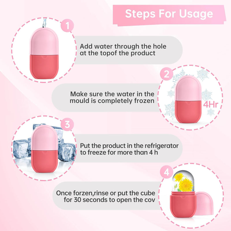 Ice Roller for Face & Eyes – Natural Glow & Skincare Tool for Men & Women - Gul E Nayab